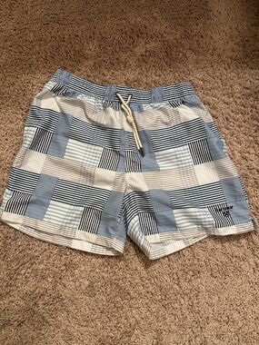 Barbour Swim Shorts Mens L Large Patchwork Mesh Lined Drawstring Beach Trunks
